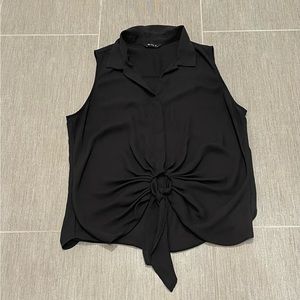 Express black button down tie tank
